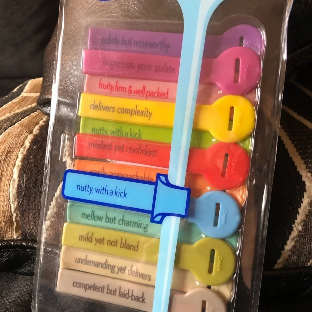Winelines Stemware ID Tags | Funny Wine Glass Markers | Set of 12 | New